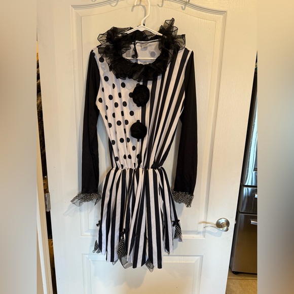 Spirit Halloween Twisted Trickster clown dress & wig costume XL *some marks - Picture 1 of 9